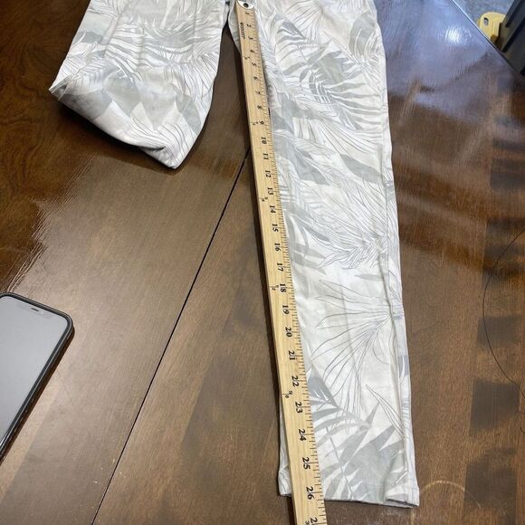 Calvin Klein Gray Printed Cotton Straight Ankle Jeans Women's Size 4 Used - Picture 7 of 16